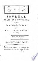 Journal Politique National Des États-Généraux, Et De La Révolution De 1789