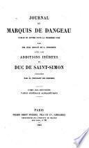 Journal publie en entier pour la premiere fois par Soulie ... avec les additions inedites du Duc de Saint-Simon publiees par Feuillet de Conches