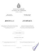 Journals - House of Commons, Ottawa, Canada