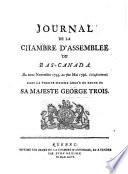 Journals of the House of Assembly of Lower-Canada