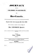 Journals of the House of Assembly of Lower-Canada