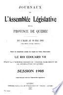 Journaux de l'Assemblee Legislative