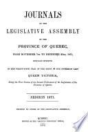 Journaux de l'Assemblee Legislative