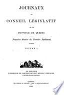 Journaux du conseil legislatif de la province de Quebec