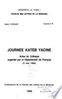 Journée Kateb Yacine