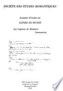 Journées d'études sur Alfred de Musset