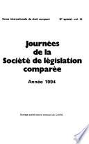 Journées de la Société de législation comparée