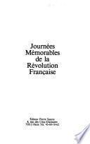 Journées mémorables de la Révolution Française