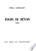 Jours de béton