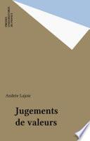 Jugements de valeurs