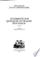 Jugements sur quelques ouvrages nouveaux