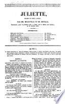 Juliette, drame en 2 actes, par Melesville (pseud.) et de Bieville