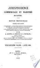 Jurisprudence commerciale et maritime de Nantes