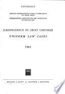 Jurisprudence de droit uniforme