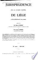 Jurisprudence de la Cour d'appel de Liège et de son ressort