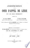 Jurisprudence de la Cour d'appel de Liège et de son ressort