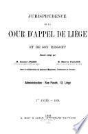 Jurisprudence de la Cour d'appel de Liège et de son ressort