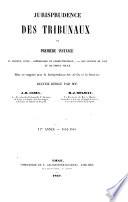 Jurisprudence des tribunaux de première instance