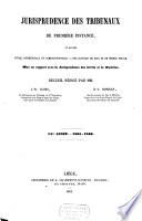 Jurisprudence des tribunaux de première instance