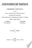 Jurisprudence des tribunaux de première instance