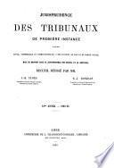 Jurisprudence des tribunaux de première instance
