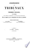 Jurisprudence des tribunaux de première instance
