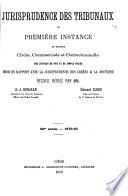 Jurisprudence des tribunaux