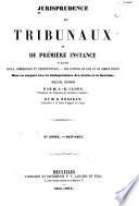 Jurisprudence des tribunaux