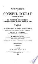 Jurisprudence du Conseil d'état statuant au contentieux