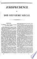 Jurisprudence du XIXe siècle