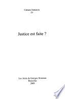 Justice est faite?