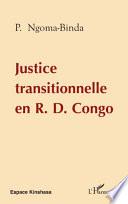Justice transitionnelle en RD Congo