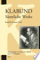 Klabund: Sämtliche Werke, Band III: Dramen, Dritter Teil