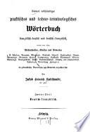 Kleines vollständiges praktisches und techno-terminologisches Wörterbuch französisch-deutsch und deutsch-französisch