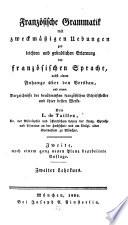 Kurzgefaßte französische Grammatik