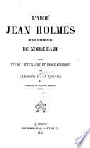 L'abbé Jean Holmes et ses conférences de Notre-Dame