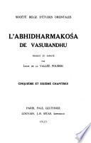 L'Abhidharmakośa de Vasubandhu