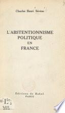 L'abstentionnisme politique en France