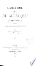 L'Académie royale de musique au XVIIIe siècle