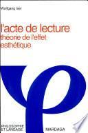 L'acte de lecture