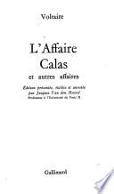 L'affaire Calas et autres affaires