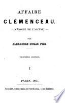 L'affaire Clemenceau. Memoire de l'accuse