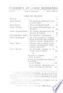 L'Afrique et l'Asie modernes