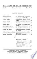 L'Afrique et l'Asie modernes