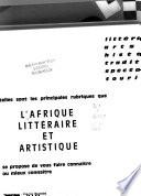 L'Afrique littéraire et artistique