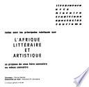 L'Afrique littéraire et artistique