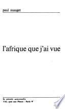 L'Afrique que j'ai vue