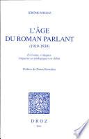 L'âge du roman parlant (1919-1939)