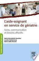L'aide-soignant en service de gériatrie