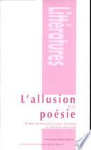 L'allusion en poésie